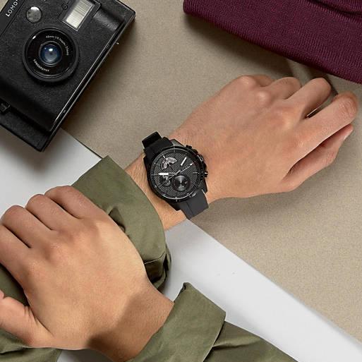 Tommy Hilfiger Decker Black Dial Black Rubber Strap Watch for Men - 1791352 Buy Now By Tommy Hilfiger