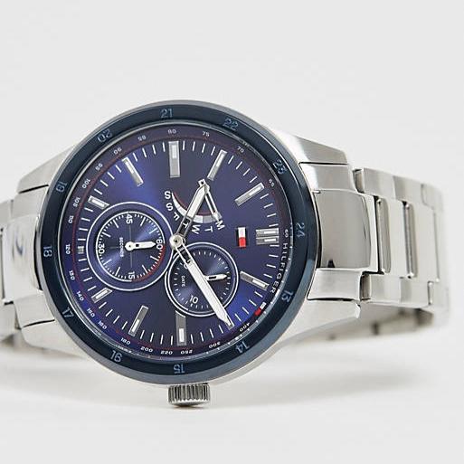 Tommy Hilfiger Austin Blue Dial Silver Steel Strap Watch for Men - 1791640 Buy Now By Tommy Hilfiger