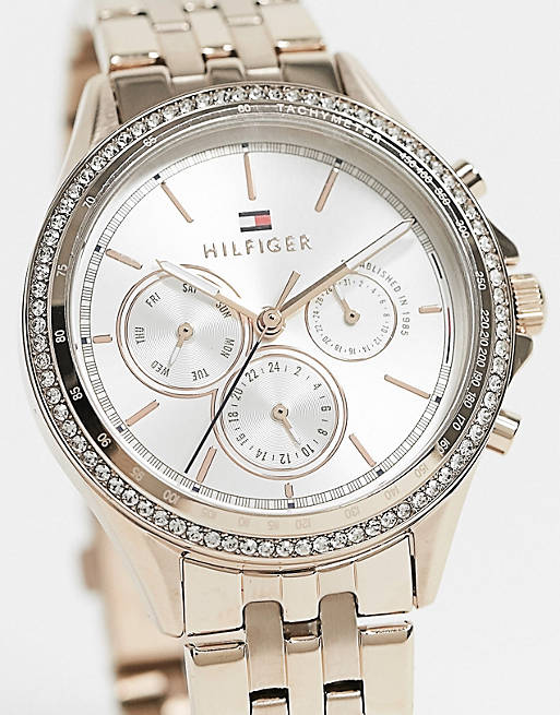 Tommy Hilfiger Ari Diamonds Silver Dial Rose Gold Steel Strap Watch for Women - 1781978 Buy Now By Tommy Hilfiger