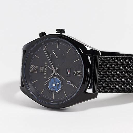 Tommy Hilfiger Deacon Analog Black Dial Black Mesh Bracelet Watch for Men - 1791547 Buy Now By Tommy Hilfiger