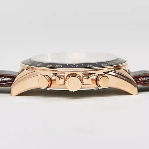 Tommy Hilfiger Luke Quartz White Dial Brown Leather Strap Watch for Men - 1791118 Buy Now By Tommy Hilfiger