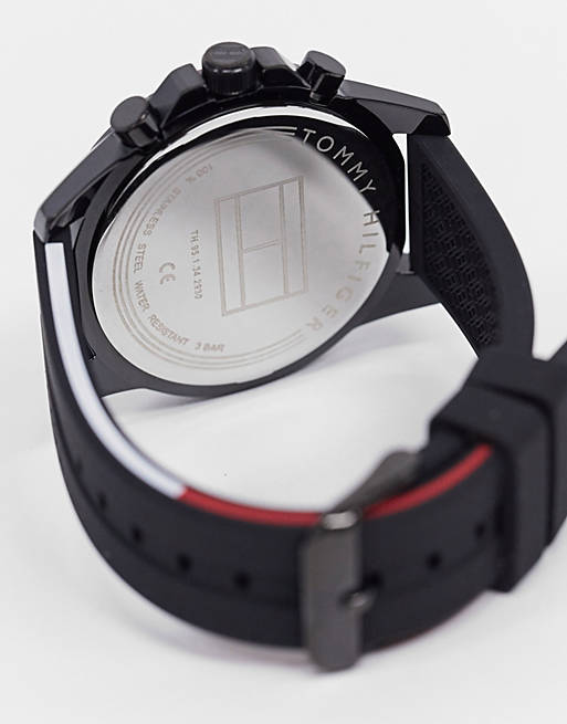 Tommy Hilfiger Mason Black Dial Black Rubber Strap Watch for Men - 1791793 Buy Now By Tommy Hilfiger