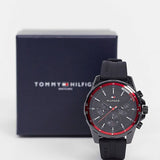 Tommy Hilfiger Mason Black Dial Black Rubber Strap Watch for Men - 1791793 Buy Now By Tommy Hilfiger
