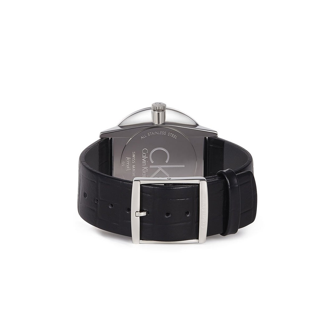 Calvin Klein Grey Dial Black Leather Strap Watch for Women - K2Y2Y1CU Buy Now By Calvin Klein