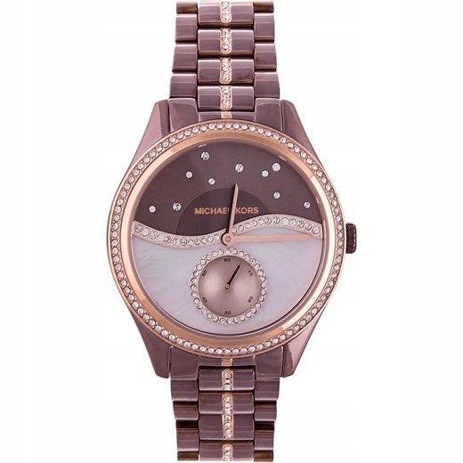 Michael Kors Lauryn Rose Gold Dial Brown Steel Strap Watch for Women - MK3757 Buy Now By Michael Kors