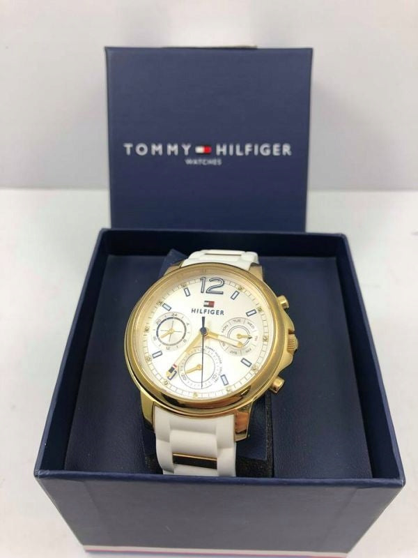 Tommy Hilfiger Claudiia White Dial White Steel Strap Watch for Women - 1781745 Buy Now By Tommy Hilfiger