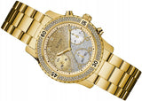 Guess Confetti Diamonds Silver Dial Gold Steel Strap Watch for Women - W0774L5 Buy Now By Guess