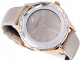 Swarovski Octea Nova Grey Dial Grey Leather Strap Watch for Women - 5295326 Buy Now By Swarovski