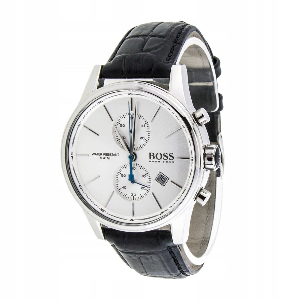 Hugo Boss Jet Silver Dial Black Leather Strap Watch for Men - 1513282 Buy Now By Hugo Boss