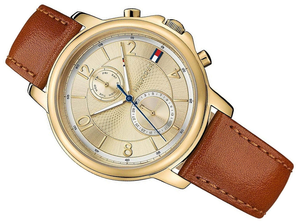Tommy Hilfiger Claudia Rose Gold Dial Brown Leather Strap Watch for Women - 1781818 Buy Now By Tommy Hilfiger
