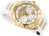 Guess Luna Diamonds White Dial White Rubber Strap Watch for Women - W0653L3 Buy Now By Guess