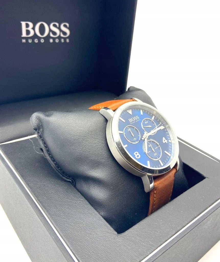 Hugo Boss Spirit Grey Dial Brown Leather Strap Watch for Men - 1513691 Buy Now By Hugo Boss