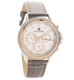 Tommy Hilfiger Ari Diamonds White Dial Grey Leather Strap Watch for Women - 1781980 Buy Now By Tommy Hilfiger