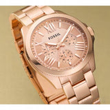 Fossil Cecile Rose Gold Dial Rose Gold Steel Strap Watch for Women - AM4511 Buy Now By Fossil