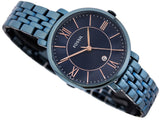 Fossil Jacqueline Blue Dial Blue Steel Strap Watch for Women - ES4094 Buy Now By Fossil