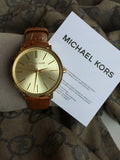 Michael Kors Jaryn Quartz Gold Dial Brown Leather Strap Watch For Women - MK2496 Buy Now By Michael Kors