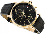 Tommy Hilfiger Daniel Black Dial Black Leather Strap Watch for Men - 1710417 Buy Now By Tommy Hilfiger