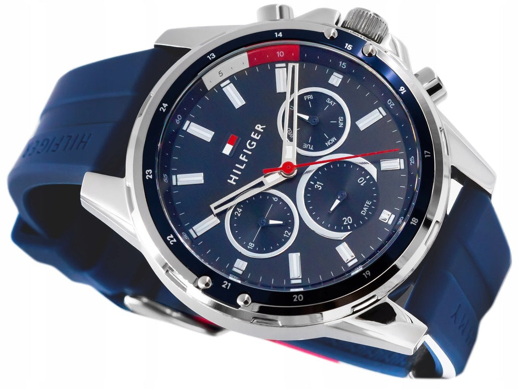 Tommy Hilfiger Mason Blue Dial Blue Rubber Strap Watch for Men - 1791791 Buy Now By Tommy Hilfiger