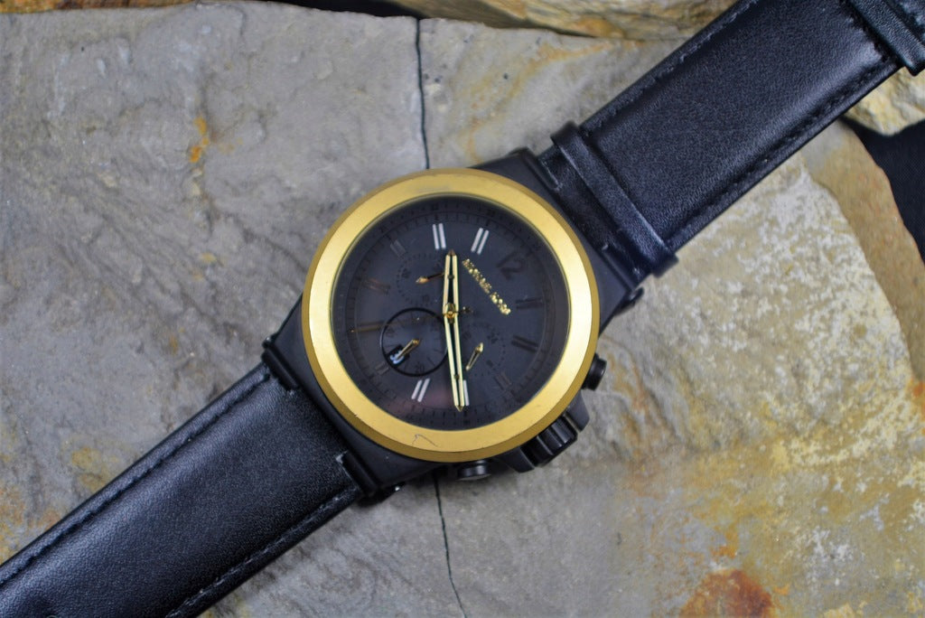 Michael Kors Dylan Chronograph Quartz Black Dial Black Rubber Strap Watch For Men - MK8383 Buy Now By Michael Kors