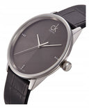 Calvin Klein Grey Dial Black Leather Strap Watch for Women - K2Y2Y1CU Buy Now By Calvin Klein
