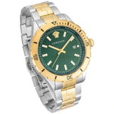 Versace Hellenyium Quartz Green Dial Two Tone Steel Strap Watch For Men - VE3A00720 Buy Now By Versace