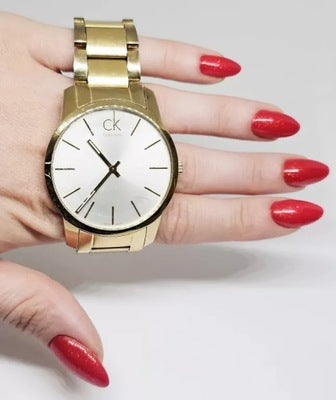 Calvin Klein City Silver Dial Gold Steel Strap Watch for Men - K2G21546 Buy Now By Calvin Klein