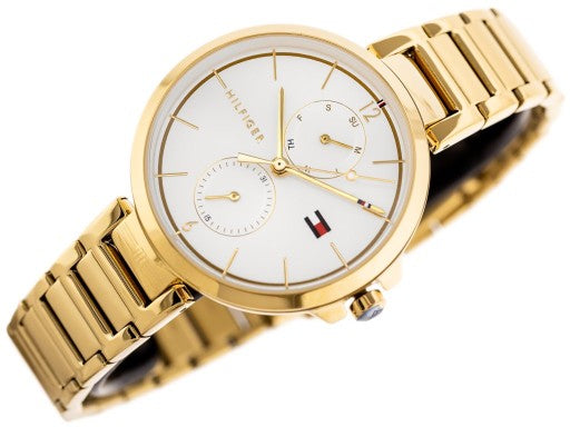Tommy Hilfiger Angela White Dial Gold Steel Strap Watch for Women - 1782128 Buy Now By Tommy Hilfiger