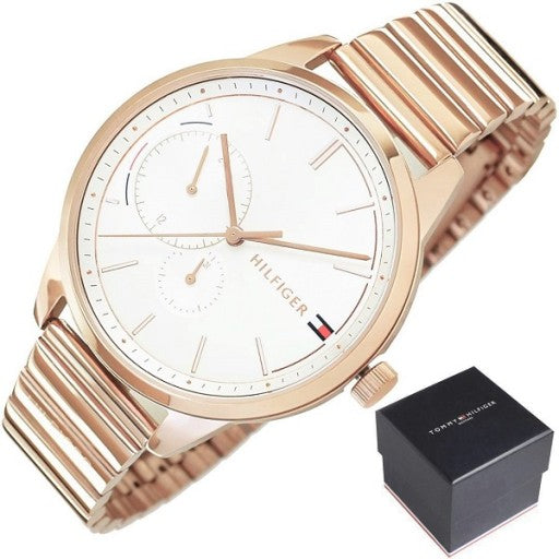 Tommy Hilfiger Brooke Silver Dial Rose Gold Steel Strap Watch for Women - 1782021 Buy Now By Tommy Hilfiger