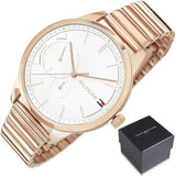Tommy Hilfiger Brooke Silver Dial Rose Gold Steel Strap Watch for Women - 1782021 Buy Now By Tommy Hilfiger