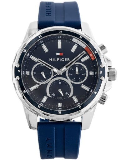 Tommy Hilfiger Mason Blue Dial Blue Rubber Strap Watch for Men - 1791791 Buy Now By Tommy Hilfiger