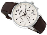 Hugo Boss Attitude White Dial Brown Leather Strap Watch for Men - 1513609 Buy Now By Hugo Boss