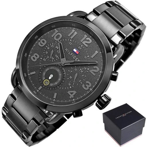 Tommy Hilfiger Briggs Black Dial Black Steel Strap Watch for Men - 1791423 Buy Now By Tommy Hilfiger