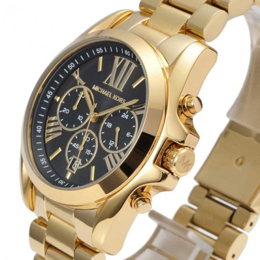 Michael Kors Bradshaw Black Dial Gold Steel Strap Watch for Women - MK5739 Buy Now By Michael Kors