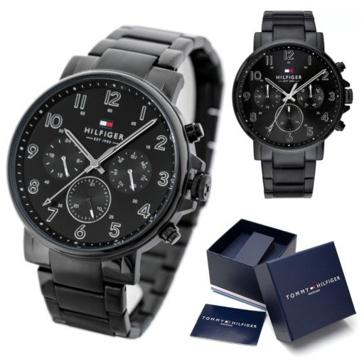 Tommy Hilfiger Daniel Black Dial Black Steel Strap Watch for Men - 1710383 Buy Now By Tommy Hilfiger