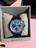 Guess Sunrise Multifunction Blue Dial Blue Steel Strap Watch for Women - W0448L10 Buy Now By Guess