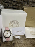 Versace Audrey Quartz White Dial Pink Leather Strap Watch for Women - VELR00119 Buy Now By Versace