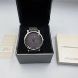 Emporio Armani Classic Quartz Grey Dial Grey Leather Strap Watch For Men - AR1730 Buy Now By Emporio Armani