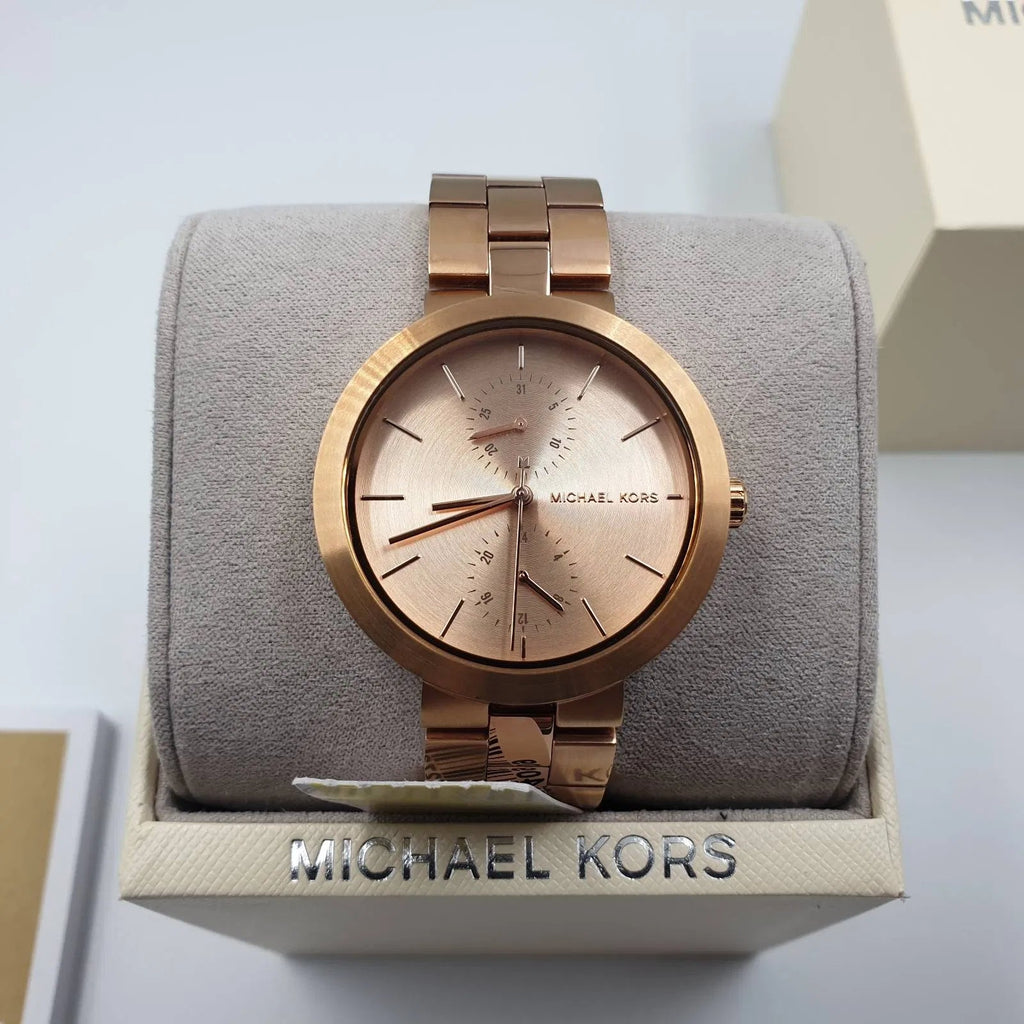 Michael Kors Garner Quartz Rose Gold Dial Rose Gold Steel Strap Watch For Women - MK6409 Buy Now By Michael Kors