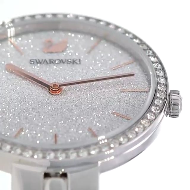 Swarovski Cosmopolitan Diamond Powder Silver Dial Silver Steel Strap Watch for Women - 5517807 Buy Now By Swarovski