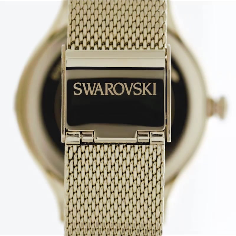 Swarovski Octea Nova Silver Dial Gold Mesh Bracelet Watch for Women - 5430417 Buy Now By Swarovski