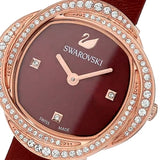 Swarovski Crystal Flower Red Dial Red Leather Strap Watch for Women - 5552780 Buy Now By Swarovski