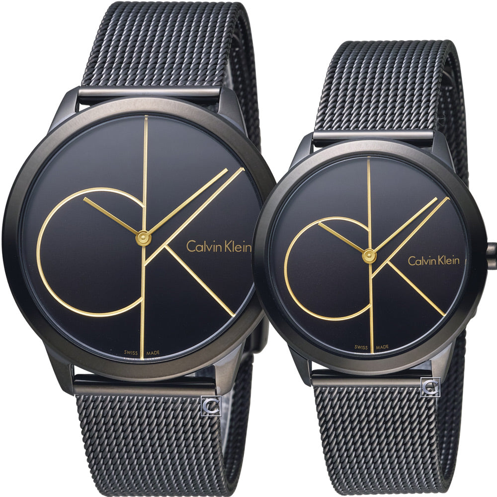 Calvin Klein Minimal Black Dial Black Mesh Bracelet Watch for Women - K3M224X1 Buy Now By Calvin Klein