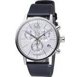 Calvin Klein Post Minimal White Dial Black Leather Strap Watch for Men - K7627120 Buy Now By Calvin Klein