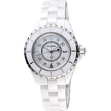 Chanel J12 Diamonds Quartz Ceramic White Dial White Steel Strap Watch for Women - J12 H2422 Buy Now By Chanel