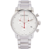 Calvin Klein City Chronograph White Dial Silver Steel Strap Watch for Men - K2G271Z6 Buy Now By Calvin Klein
