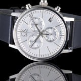 Calvin Klein Post Minimal White Dial Black Leather Strap Watch for Men - K7627120 Buy Now By Calvin Klein