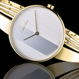 Calvin Klein Drift Silver Dial Gold Steel Strap Watch for Women - K6S2N516 Buy Now By Calvin Klein