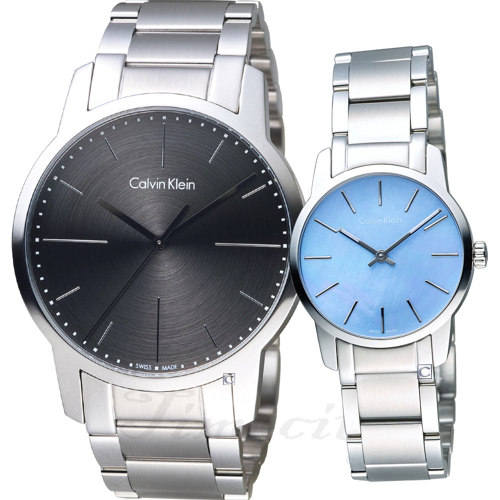 Calvin Klein City Mother of Pearl Blue Dial Silver Steel Strap Watch for Women - K2G2314X Buy Now By Calvin Klein