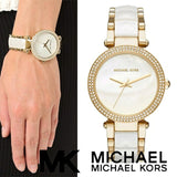 Michael Kors Parker Mother of Pearl Dial Two Tone Steel Strap Watch for Women - MK6400 Buy Now By Michael Kors