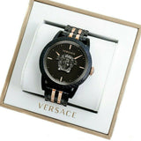Versace Palazzo Empire Black Dial Two Tone Steel Strap Watch for Men - VERD00618 Buy Now By Versace